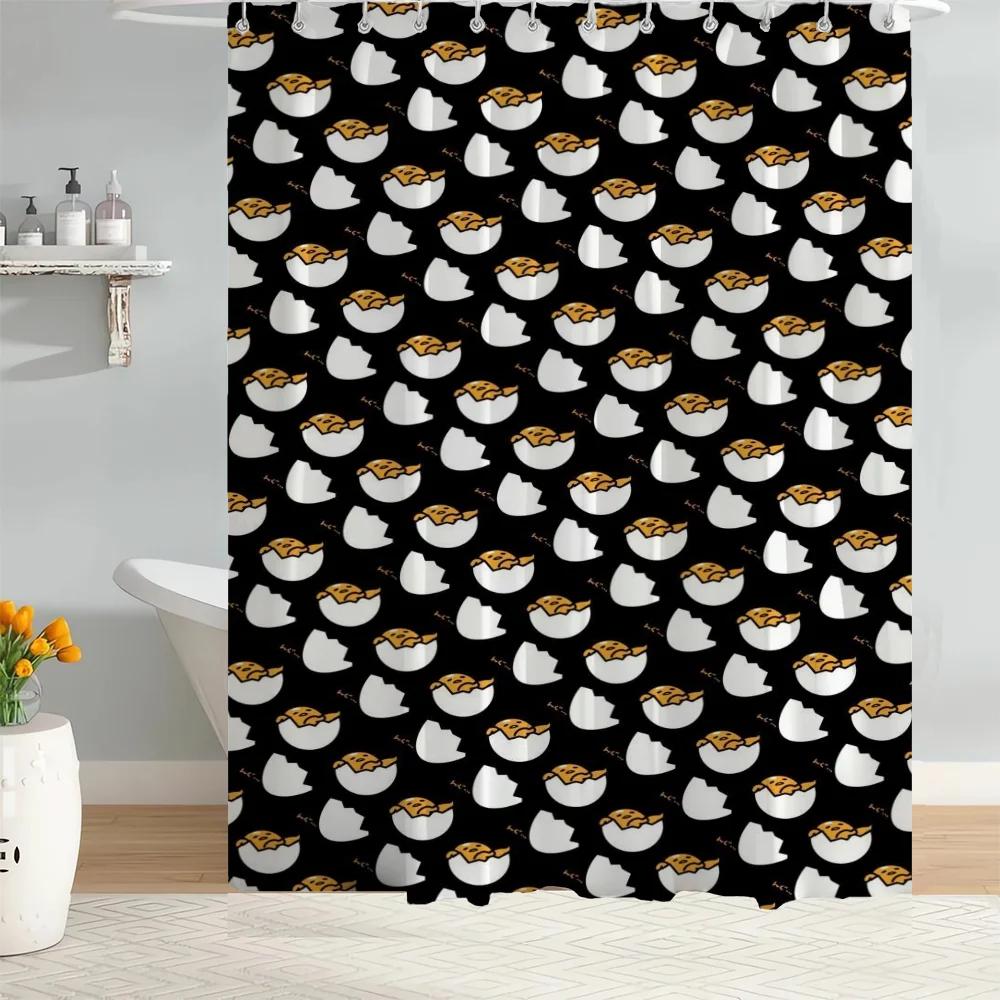 Curtains In the Bathroom Shower Curtain Home Tentacles Gudetama Waterproof Fabric Bathroom Curtains Bath Sets Accessories Set