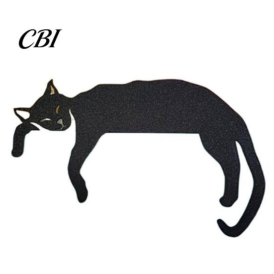 Door Frame Decoration 3D Printed Sleeping Cat Top Decor, Lazy Kitten Silhouette Ornament, Self-Adhesive Cartoon Burr-Free Wall Accessory Animal Decor