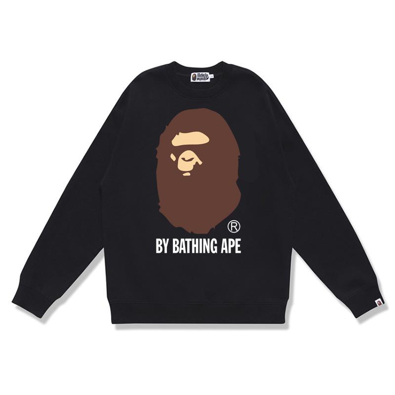 Herrtröja med lång ärm, boktryck och frotté - Höst/Vinter Casual Pullover Trendig Topp