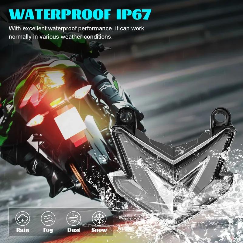 Motorcycle LED Tail Light Rear Running Turn Signal Brake Integrated Lamp For Kawasaki Z800 Ninja ZX6R 2013-2016 Z125 2013-2022