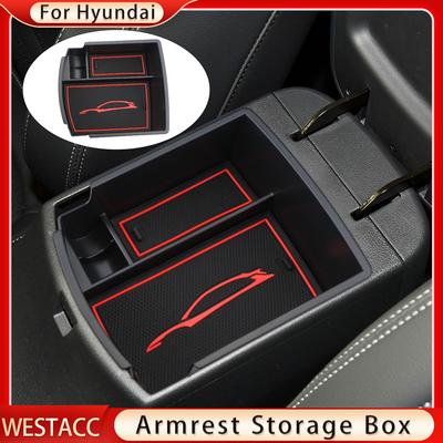 Hyundai Kona Encino 2017- için Araba Orta Konsol Kolçak Saklama Kutusu Kol Dayama Saklama Tepsileri Konteyner Düzenleyici