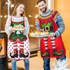 Christmas Aprons For Adults Thickened Apron Holiday Xmas Kitchen Apron Apron For Family Party Holiday