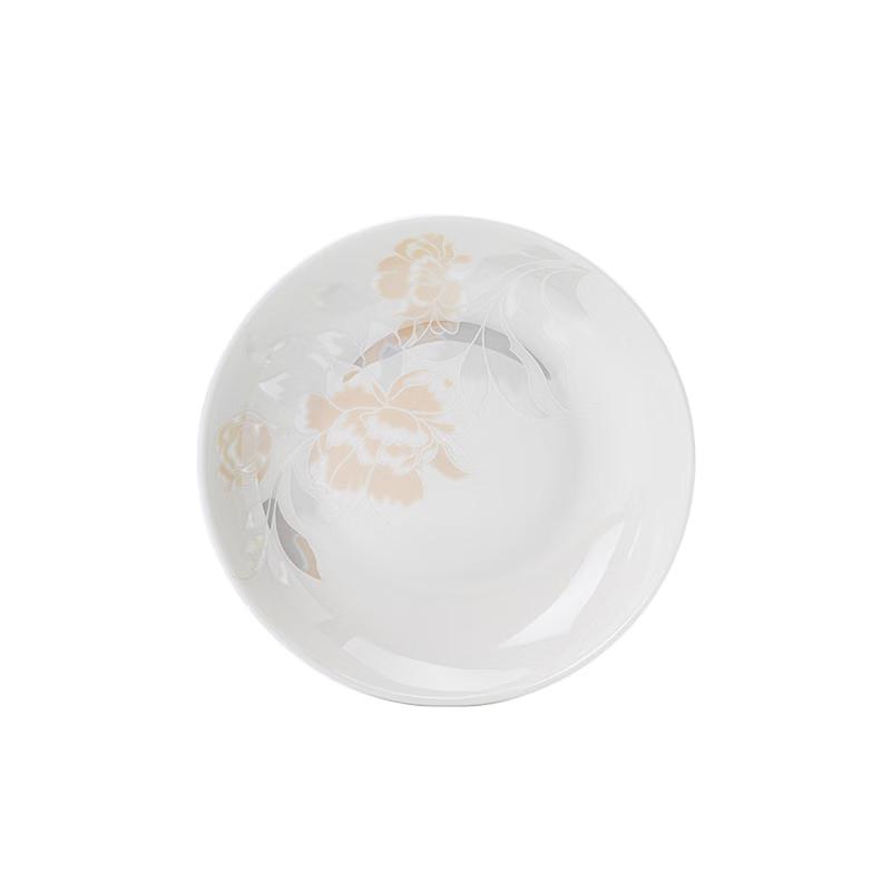 Haoya Microwaveable Ceramic Dinner Plates, 8-inch, Set of 4 8-inch Dinner Plate (4-pack)