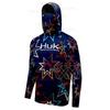 HUK Men's Sun Protection Fishing Hoodie with Mask - Long Sleeve for Summer Lure Fishing