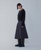 Bobeu Stretch Belted Pleated Skirt_Charcoal 7156135002