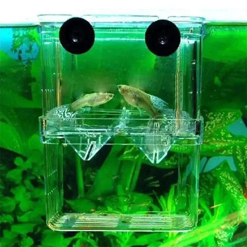 Aquarium Hatching Incubator Box Aquarium Fish Breeder Box Durable Betta Fish Tank Fish Breeding Isolation Box for Fish Shrimp
