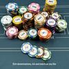 Clay Crown Texas Hold'em Mahjong Chips Set with Iron Inserts, Aluminum Case, Guandan Tablecloth