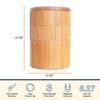 Bamboo Salt Cellar with Swivel Lid,Spice Box Storage Container for Kitchen with Magnetic Closure for Sea Salt, Spices and Herbs