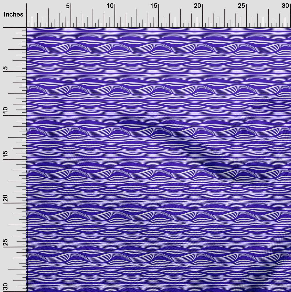 oneOone Cotton Flex Blue Fabric Abstract Stripe Sewing Fabric By The Yard Printed Diy Clothing Sewing Supplies 40 Inch