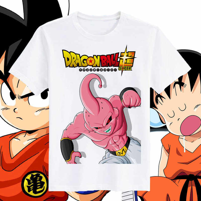 2026 Summer Dragon Ball Kid Goku Shenron Unisexs TShirt Riding Dragon 100 Cotton Oversized Breathable Casual Short Sleeve Tee