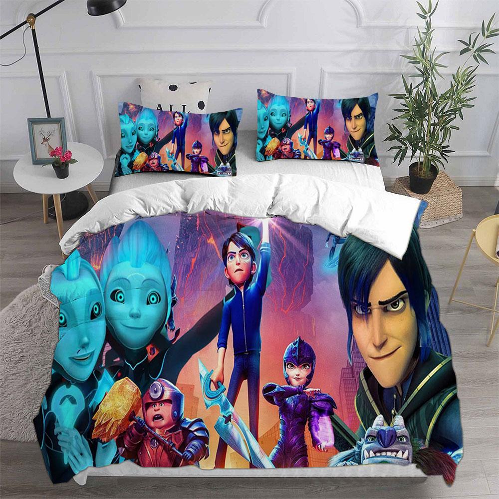 Trollhunters Season 1 (2016) Bedding Sets Bed Cover Comforter Duvet Cover Pillow Case 2-3 Pieces Sets Kids Adult Bedroom Decor