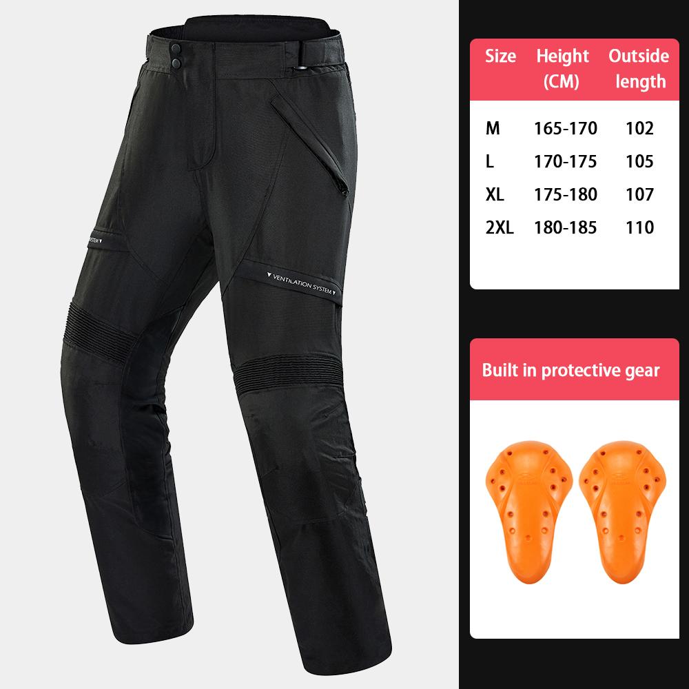 Motorcycle Pants Warm Windproof With Protective Gear Outdoor Motocross Riding Pants Waterproof Motorbike Riding Pants Anti Fall M