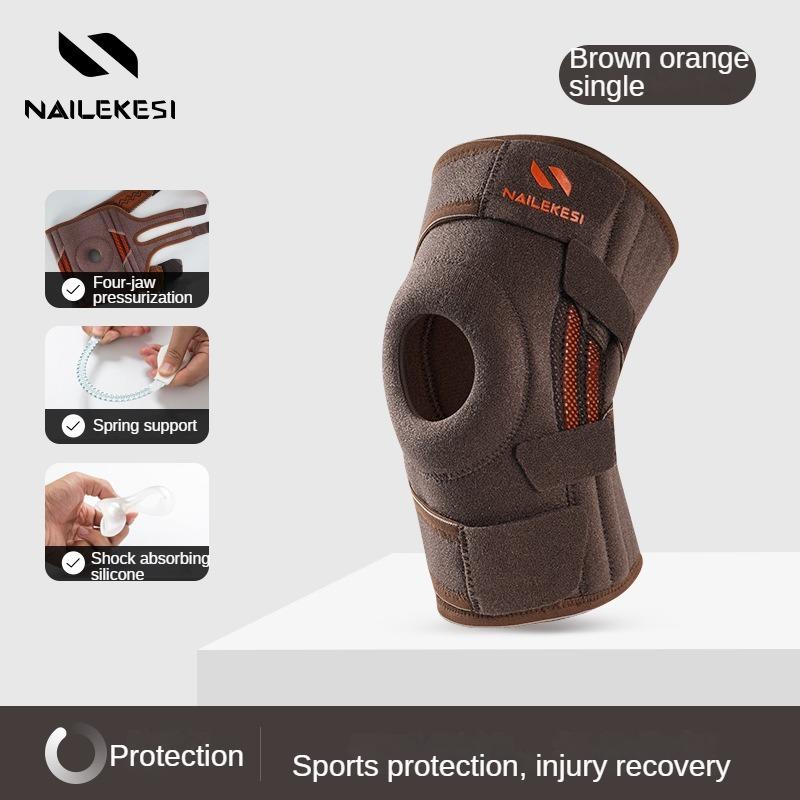 Durable And Safe Adjustable 1Pcs Elastic Knee Support Basketball Soccer Brace Kneepad Fitness Running Cycling Adjustable Patella Knee Protection