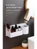 No-Drill Wall-Mounted Hair Dryer Holder with Storage Shelf