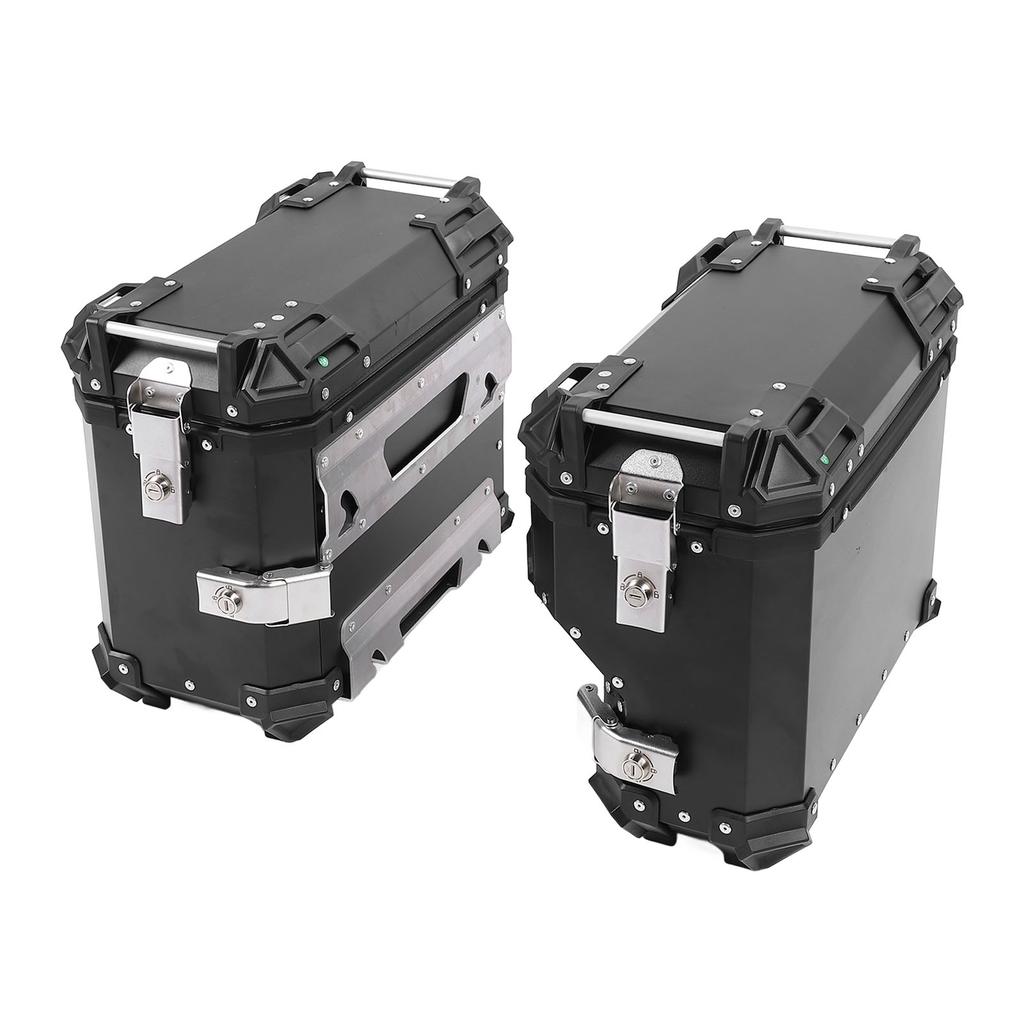 38L Motorcycle Side Case with Lock and Handle Left Right Water Resistant Quick Release Side Storage Carrier for Helmet