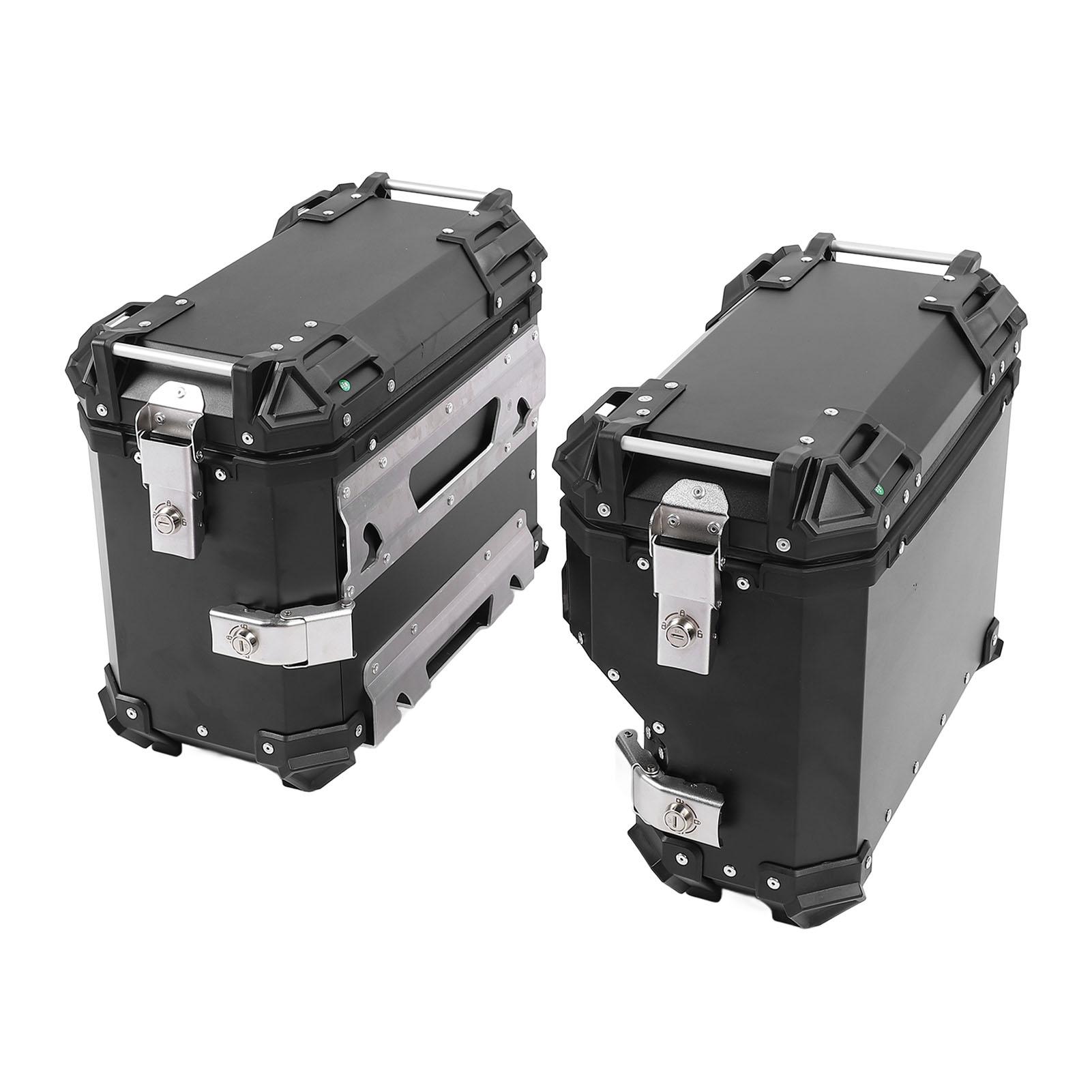 

38L Motorcycle Side Case with Lock and Handle Left Right Water Resistant Quick Release Side Storage Carrier for Helmet чёрный