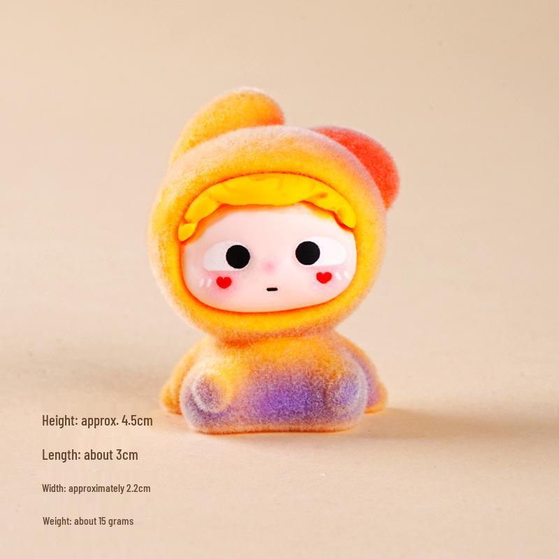 Dezhi Jewelry Cartoon Flocking Mini Desktop Ornament Toy Figurine