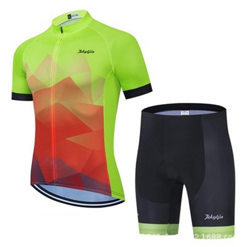 Men Women Cycling Jersey Shorts Set Quick Dry Breathable Mountain Bike Outfit Season
