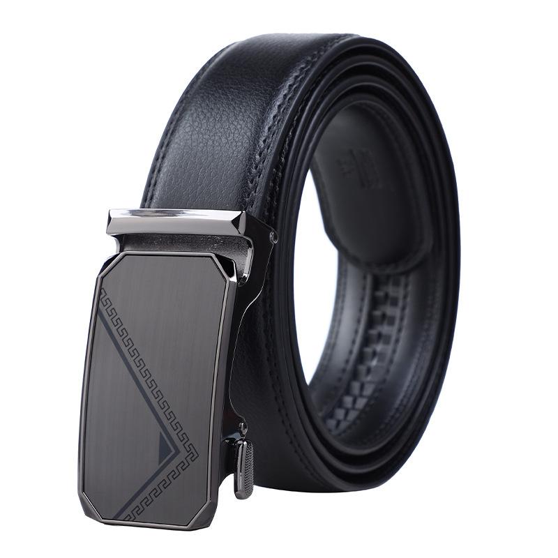 

Новый мужской ремень Ремень Автоматическая пряжка Кожаный ремень Деловой повседневный Ремень для молодых и среднего возраста Мужской модный ремень 130cm