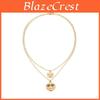 Statement Two-tone Metal Smiley Face Necklace Chic Geometric Style For Womens Jewelry Collection