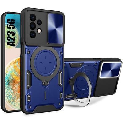 Case for Samsung Galaxy A23 4G-5G - Navy Blue - Shockproof - Magnetic Holder - Camera Protection