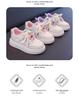 2026 Spring Girls' Skate Shoes - Cute Korean Style, Fashionable Cartoon White Sneakers, Breathable, Lightweight, Casual.