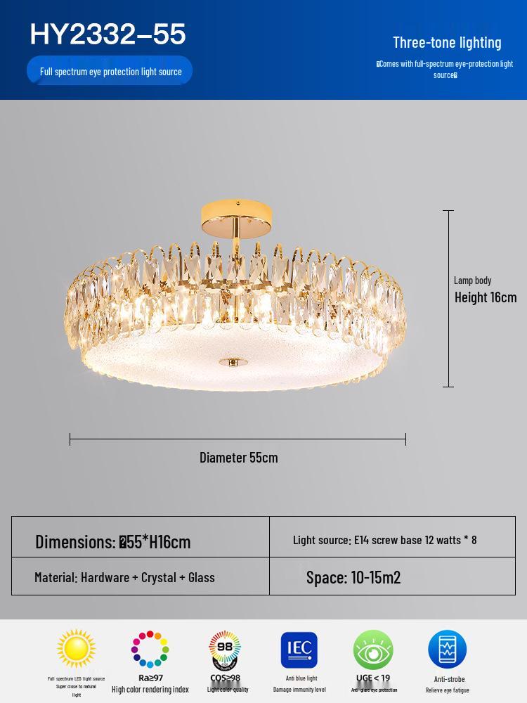 Acrylic Cloud Mist Ceiling Light: Modern, Luxurious Designer Crystal Lamp for Master Bedroom and Living Room