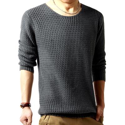 YYG Mens Slim Fit Warm Knitting Pure Color Long Sleeve V-Neck Pullover Sweaters