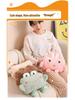 Electric Plush Cartoon Hand Warmer: Rechargeable, Removable, Washable, Double Hand Inserts, Dangling Leg Design.