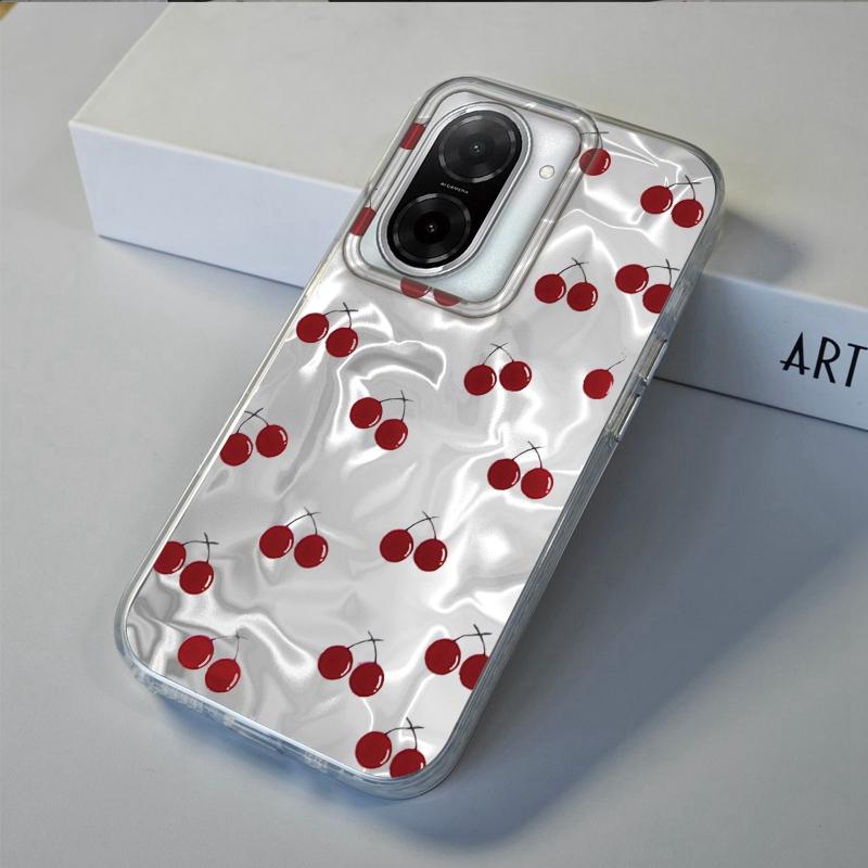 Pink Cherry Bow Girls Women Case For Xiaomi Redmi Note 14 Pro 14C 13C 10 9A 9C 13 12 11 10S 9 8 Plus A5 A4 A3 A2 A1 Fundas Cover