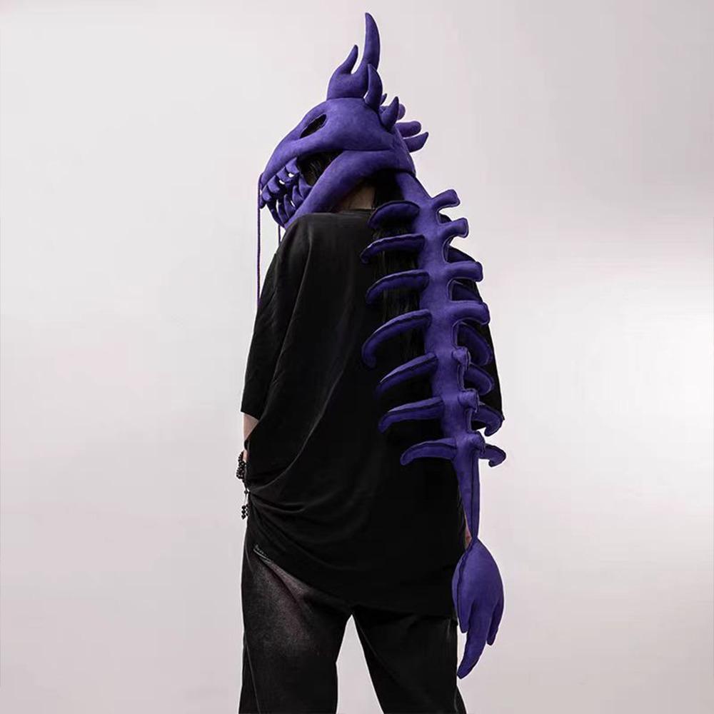 

Costume with Mask Cosplay Headset Skeleton Costume PP cotton Cosplay Props Wearable Outfit фіолетовий