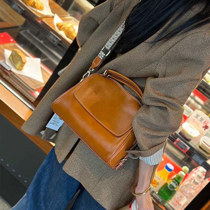 Echtes Leder Handtasche Damen All-Match Große Kapazität Kissen Tasche High Fashion Schulter Umhängetasche