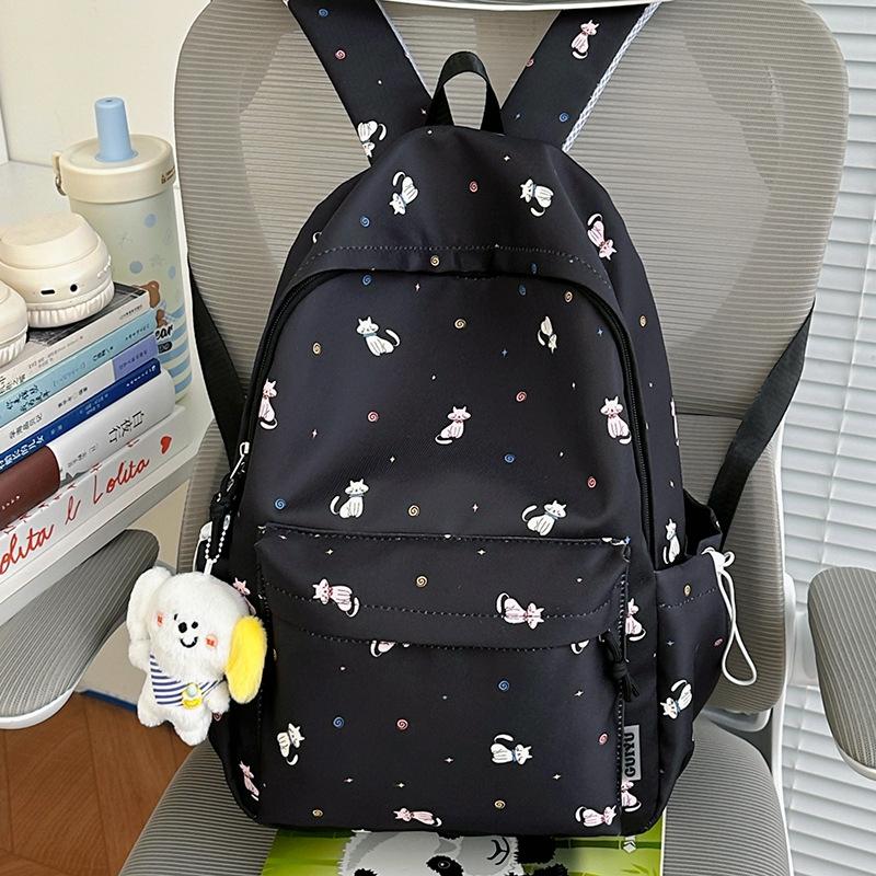 Schoolbag Small Fresh Sweet Soft Girl Backpack Large Capacity Lightweight Weight Casual Backpack Cartoon Cute Schoolbag Schoolgirl