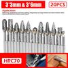 20pcs Tungsten Steel Carbide Burr Grinder Head Die Grinder Rotary Drill Bits