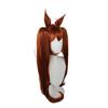 90 cm Uma Musume Pretty Derby Daiwa Scarlet Perucă Cosplay Portocaliu Roșu Perucă cu breton Coada de cal Urechi Păr sintetic rezistent la căldură
