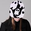 Halloween Skull Hat Unisex Knit Versatile Hat Knit  Party Holiday Winter Warm Hat Fun Print Theme