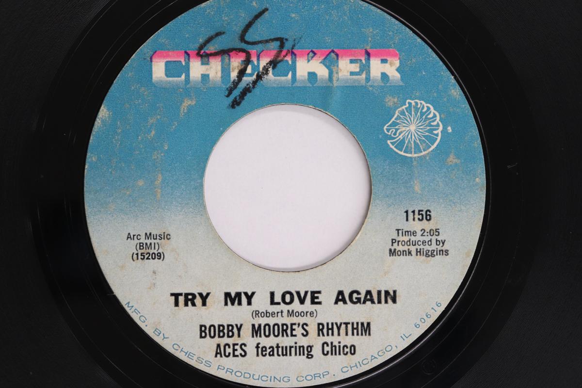 

7inch Record BOBBY MOORE S RHYTHM ACES - Try My Love Again / Go Ahead And Bu 1156 CHECKER 1966 UK Soul/Funk Used