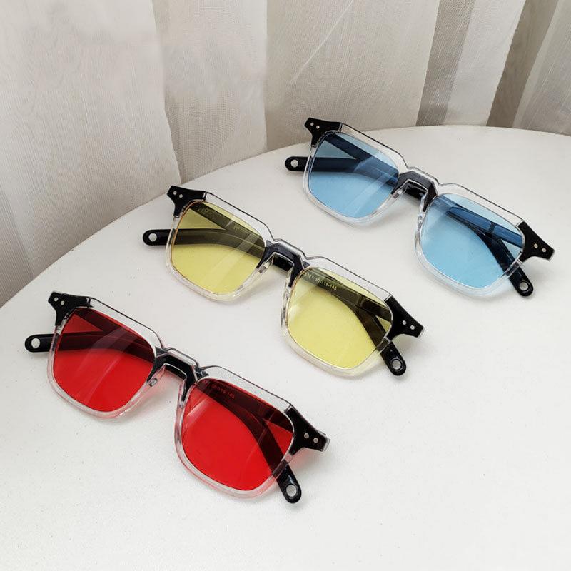 Vintage Square Sunglasses Women Designer Retro Shades Red Mirror Lens Fashion UV400 Sun Glasses Female Brand
