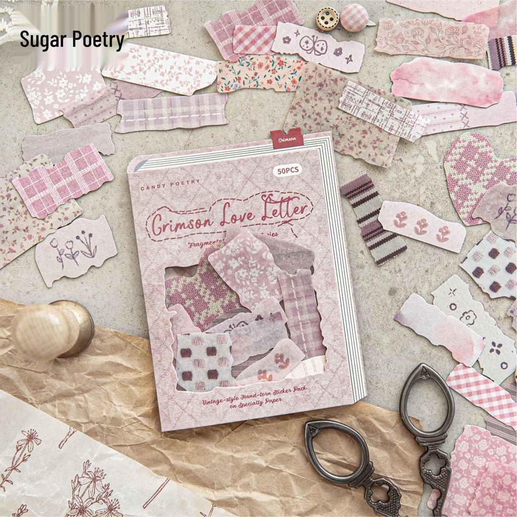 Ji Lv Tang Shi Abreißbares Retro-Stoffsticker-Pack - Grundlegende Hintergrundmaterial-Serie