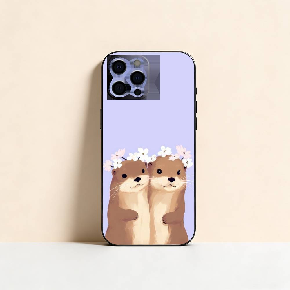 Lazy Otter Phone Case Silicone Soft For IPhone 17 16 15 14 13 12 11 X XR Plus Pro Max Plus