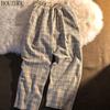 HOUZHOU Plaid Pants Women Chic Student Sweatpants Oversized Casual Ins Loose Trousers Trend
