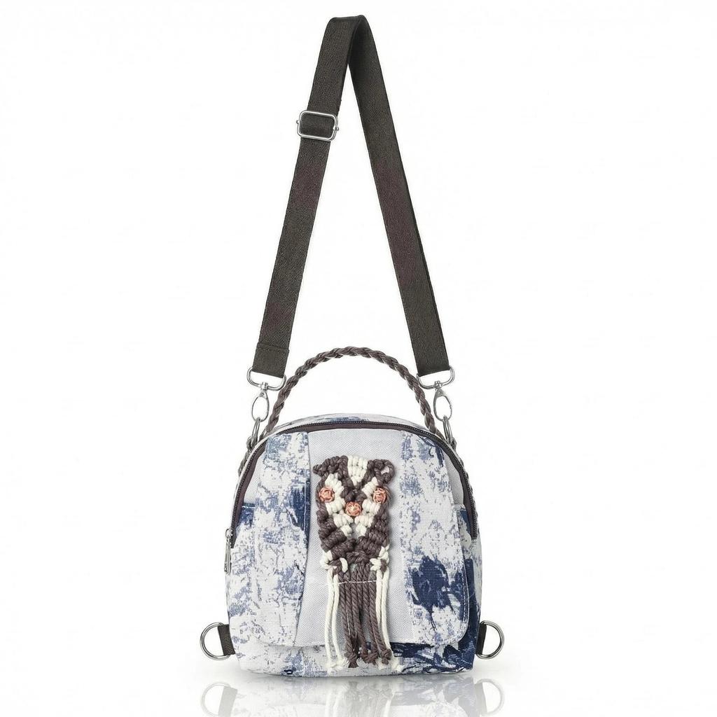 Jacquard Embroidery Bag - Multi-functional Three-in-One Bag, Crossbody, Shoulder Bag, Dual Shoulder Bag