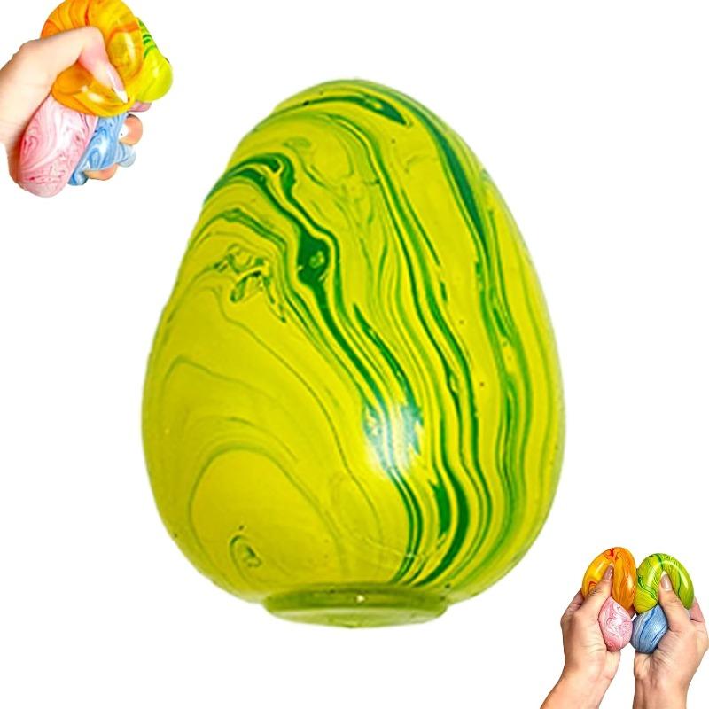 

Easter Egg Squishy Toy, Easter Squishies Toy, Easter Basket Stuffers for Adults, Slow Rising Colorful Marbled Stress Balls for Party Favor зелёный