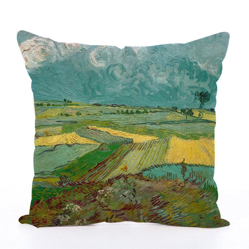 Oil Painting Style Pillowcases Decorative Pillowcases For Home Sofa And Dormitory
