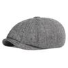 Herbst Winter Unisex Tweed Newsboy Barett Peaky Blinders Stil Golf Fahren Tägliches Tragen Bequem Knochenmütze