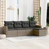 VidaXL Garden Lounge Set with Cushions 5 Pcs, Patio Sofas, Patio Furniture Set, Outdoor Furniture, Grey 3258322
