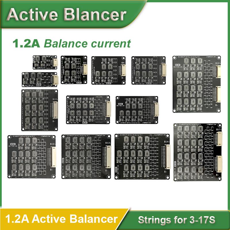 Active Balancer 1.2A Equalizer 3S 4S 5S 6S 8S 10S 12S 13S 14S 16S 17S Li-ion Lifepo4 Energy Transfer Board LTO Lithium Battery