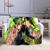 Caricature JoJo’s Bizarre Adventure Stone Ocean Blanket Soft Fleece Throw  Lightweight All Seasons Warm for Couch Quilt