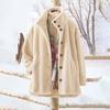Women's Oversized Cardigan Sweatshirt With Button-Down Collar In Solid Color