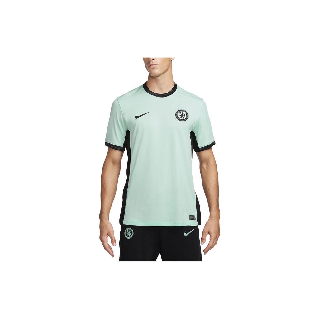 Nike Koszulka piłkarska Dri-Fit z nadrukiem logo Męskie topy Teal DX9819-354